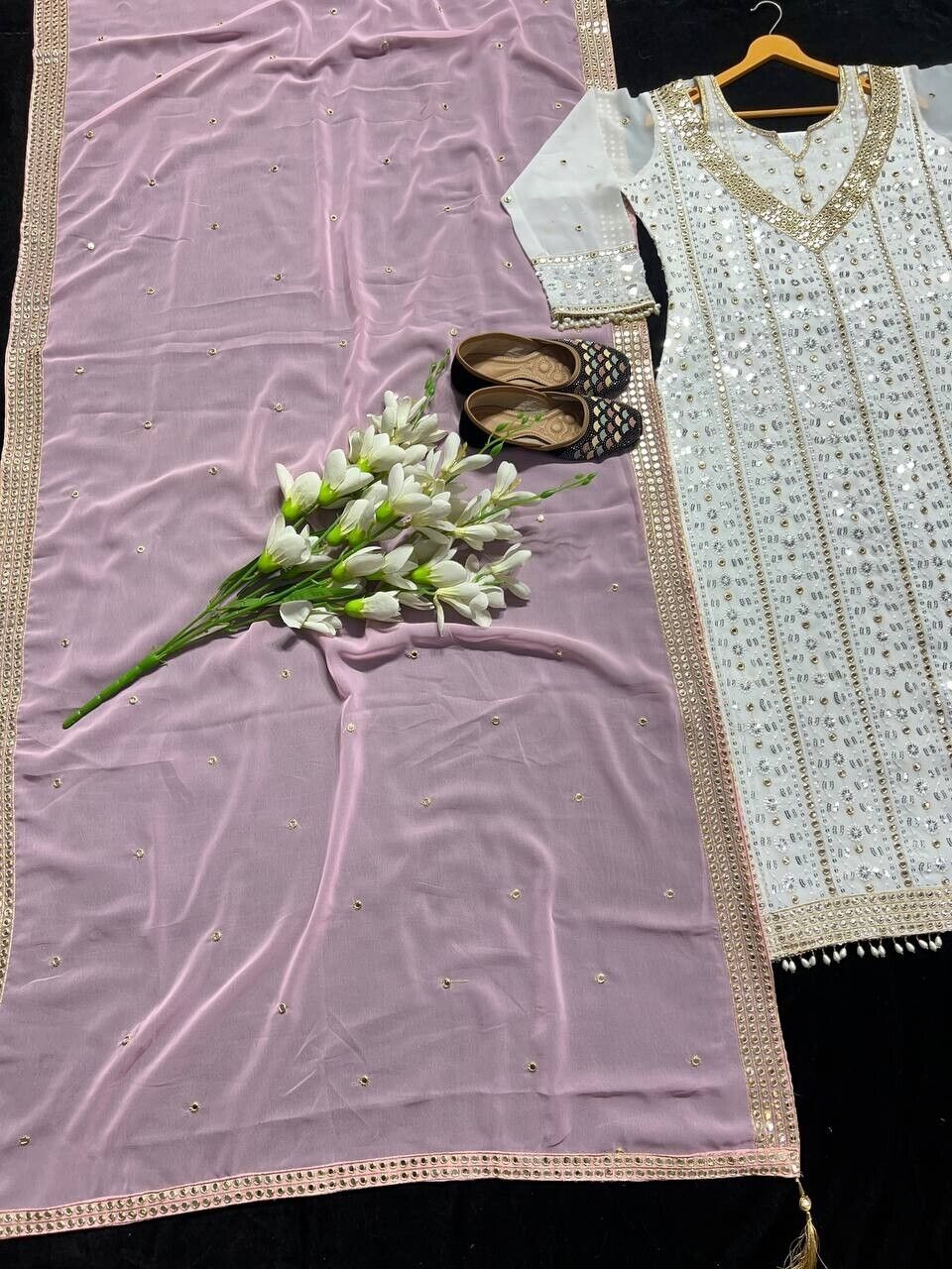 Anarkali Gown Pakistani Eid Salwar Kameez Ready To Wear Dress Wedding Party New