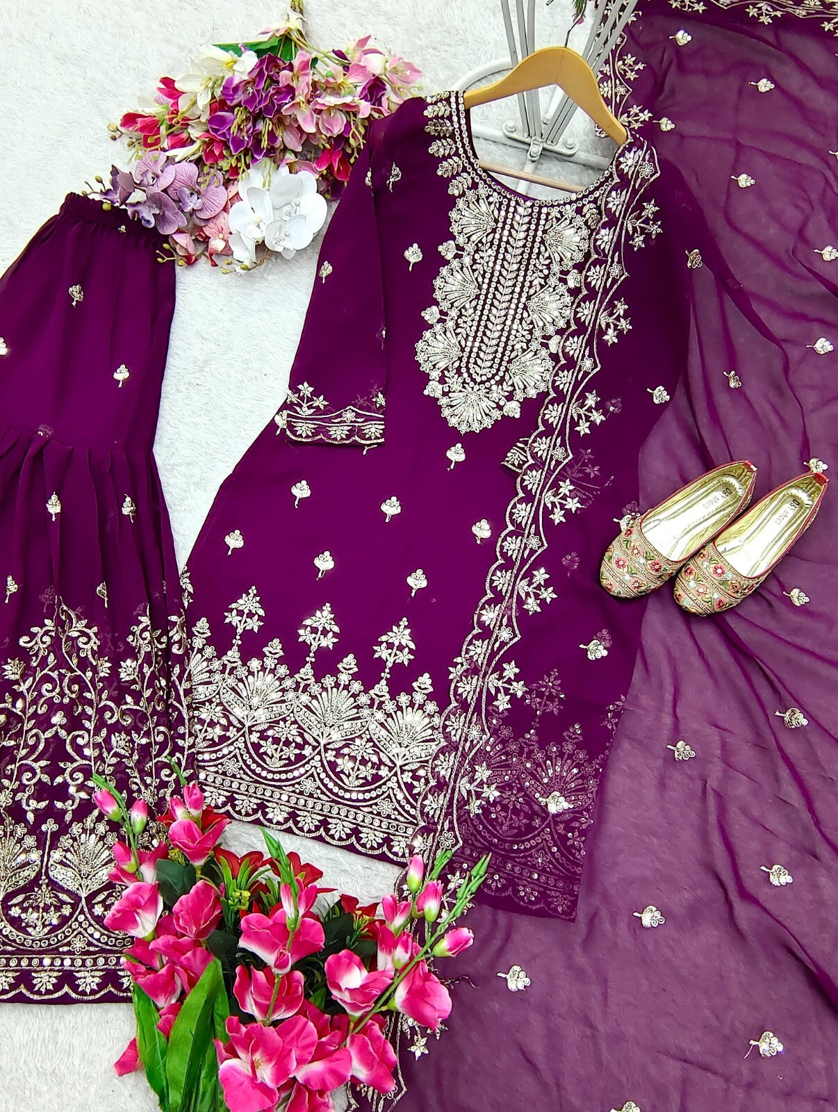 Salwar Kameez Pakistani Dress Indian Wedding Party Wear Bollywood Suit Sharara