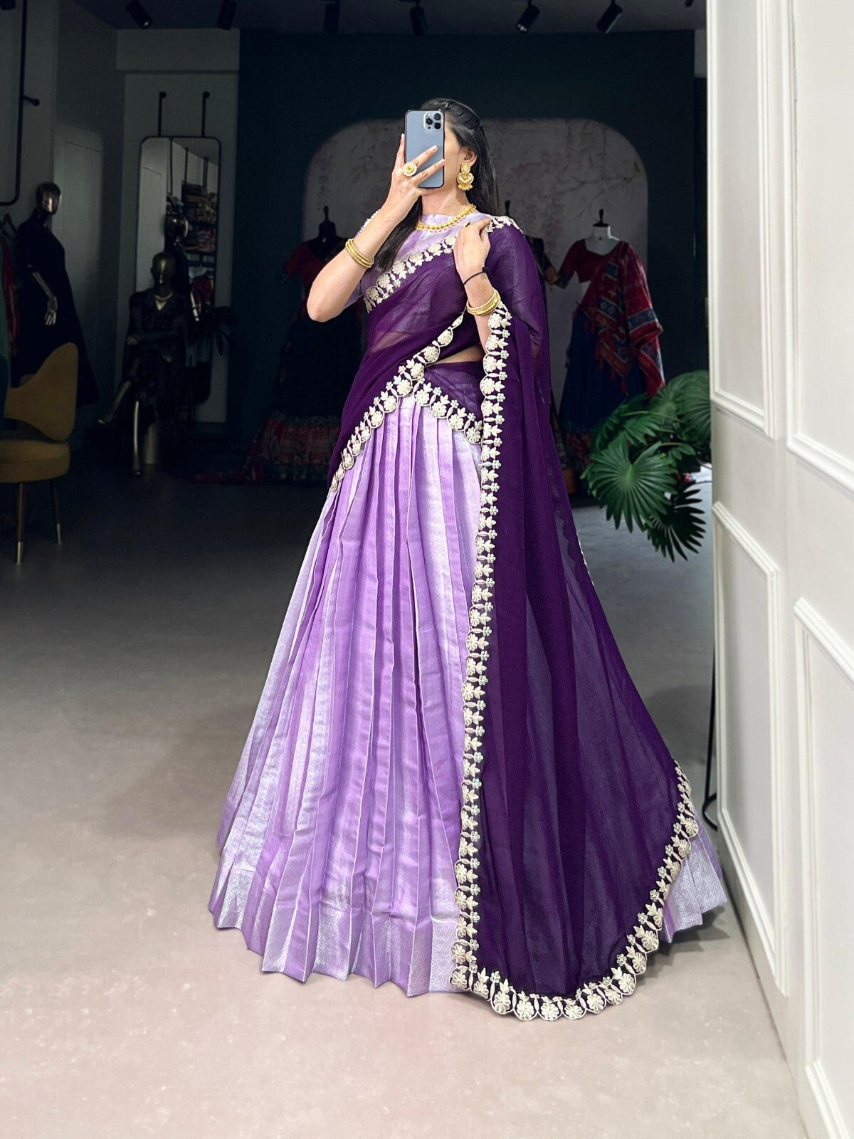 Lavender Lehenga Choli,
Bollywood Style Lehenga,
Indian Wedding Lehenga Set,
Designer Embroidered Lehenga,
Jacquard Silk Dupatta Lehenga,
Sequins Thread Work Choli,
Ready to Wear Lehenga Set,
Pakistani Lehenga for Women,
Cocktail Party Lehenga Dress,
Traditional Indian Outfit,
Stitched Lehenga with Zip Closure,
Lavender Bridal Lehenga,
Wedding Guest Lehenga Choli,
Handmade Indian Lehenga,
Festive Wear Lehenga Set,