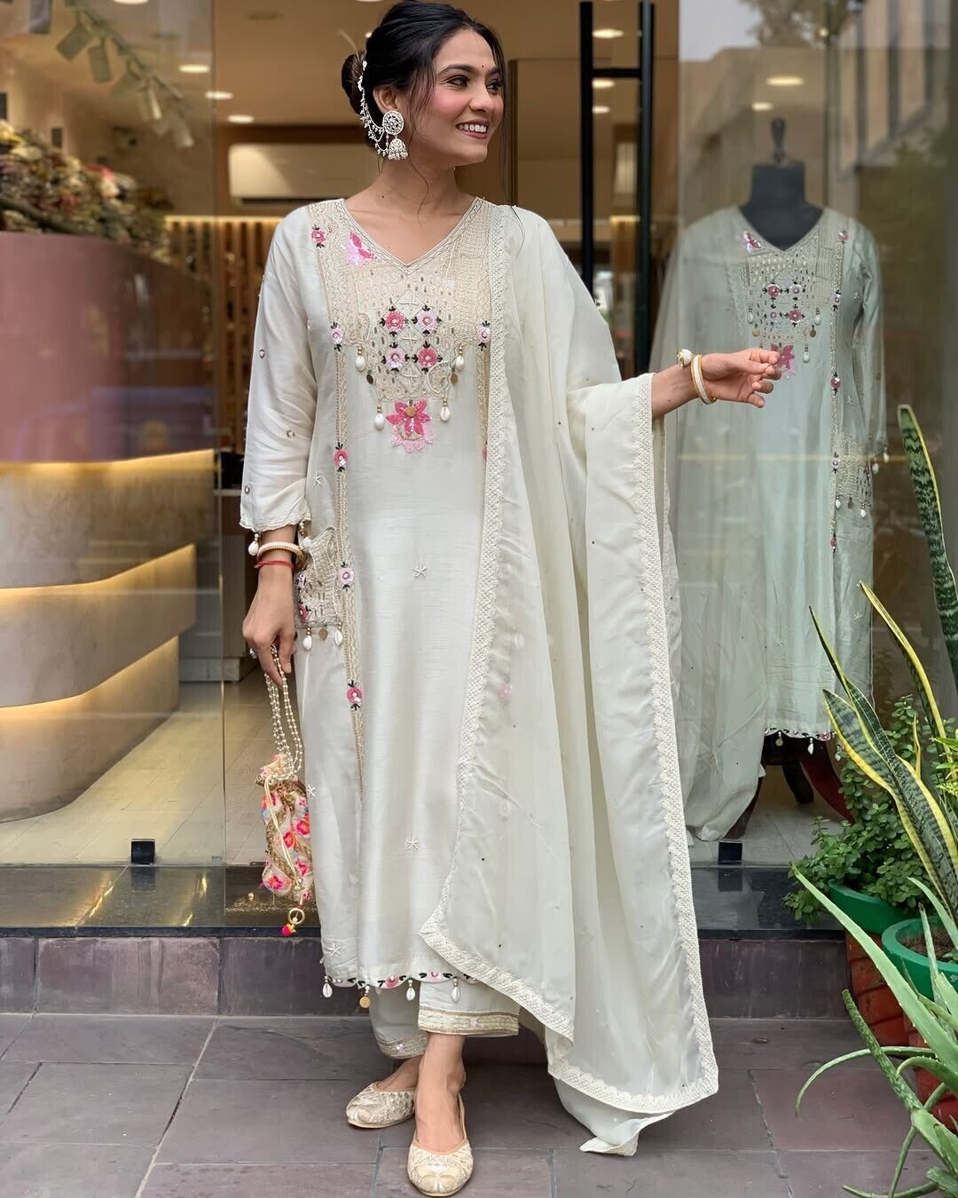 Women Dress Pakistani Salwar Kameez Readymade Suits Indian Wedding Party 3 Piece