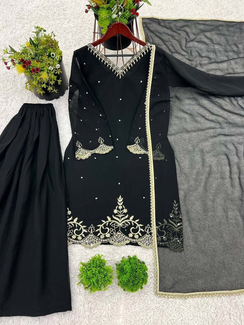 Faux Georgette Sharara Set,
Embroidered Sharara Suit,
5mm Sequence Work Outfit,
Moti Work Sharara Dress,
Heavy Embroidery Kurti Set,
Designer Sharara Suit for Women,
Party Wear Indian Outfit,
Wedding Sharara Dress,
Fully Stitched Sharara Suit,
Sharara with Lace Dupatta,
Micro Cotton Lined Suit,
Ethnic Wear for Festive Occasions,
Full Sleeve Sharara Kurti,
Ready to Wear Pakistani Dress,
Heavy Georgette Dupatta Set,