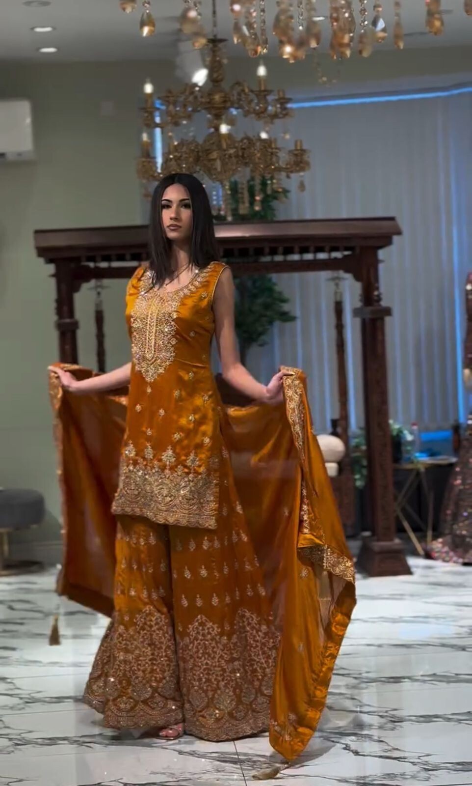 Salwar Kameez Pakistani Dress Indian Wedding Party Wear Bollywood Suit Sharara