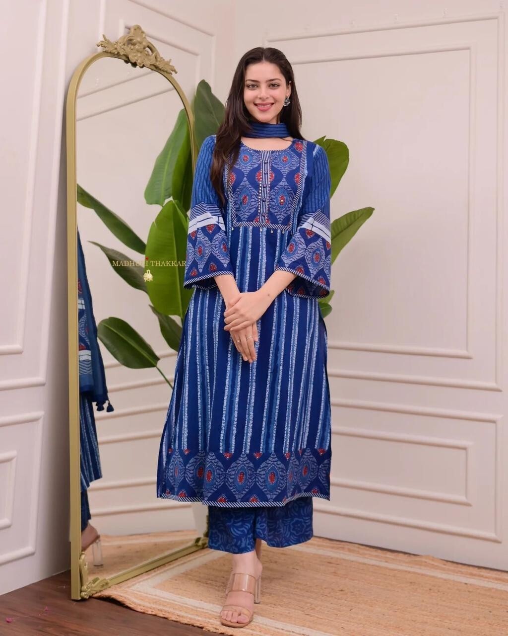 CottonKurti, Sawlar kameez blue, partty wear kurti, designer kurti, heavy salwar kameez, indian kurti, ready to wear kurti , women suit, long kurti