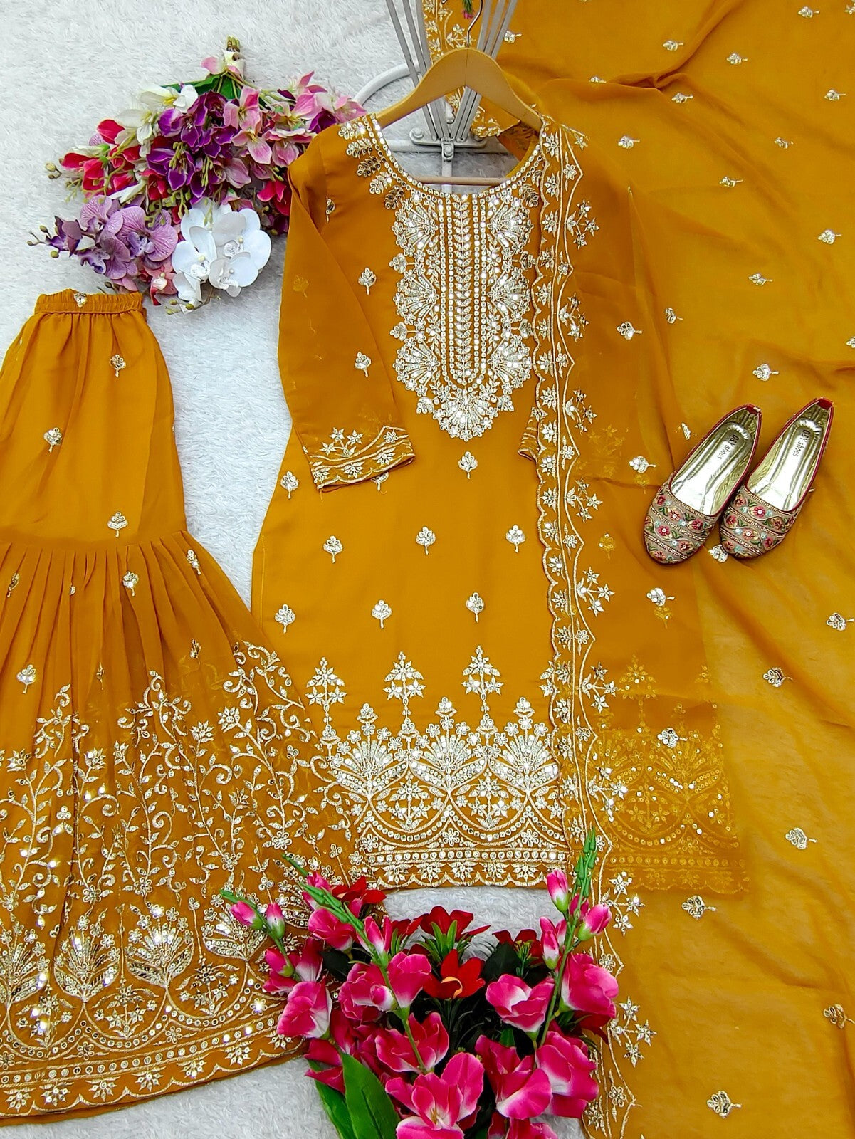 Georgette Sharara Set,
5mm Sequin Work Suit,
Embroidered Sharara Dress,
Party Wear Sharara Suit,
Sharara Suit for Weddings,
Fully Stitched Sharara Set,
Sharara with Dupatta Set,
Indian Festive Wear,
Georgette Kurti Sharara,
Micro Cotton Lined Suit,
Elegant Ethnic Wear,
Designer Sharara Set,
Sharara Kurti Dupatta Set,
Wedding Guest Outfit,
Pakistani Style Sharara Suit,
Fox Georgette Dupatta,
Ready to Wear Ethnic Suit,
Traditional Indian Sharara Dress,
Heavy Embroidery Suit Set,
Sequence Embroidered Sharara,
