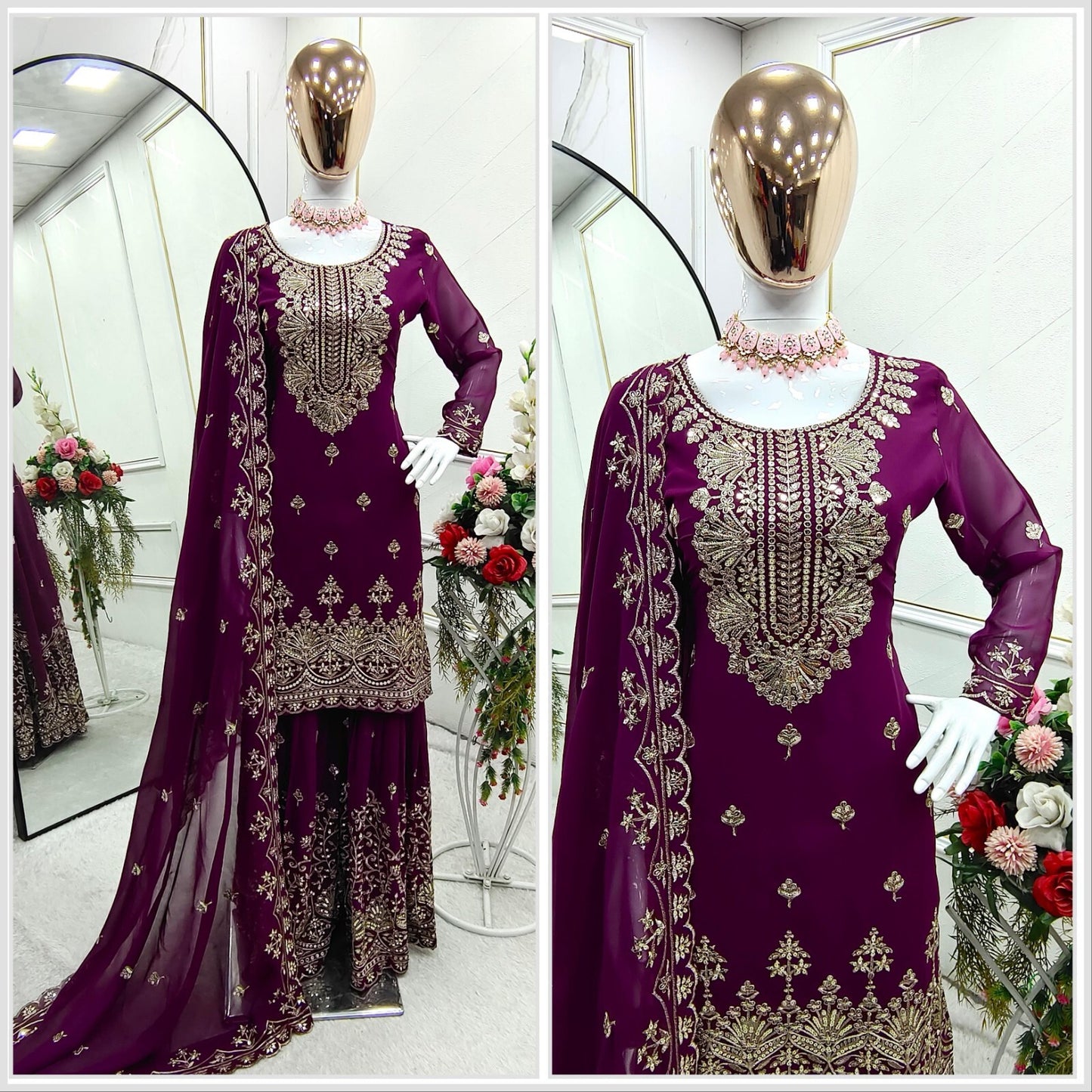 Georgette Sharara Set,
5mm Sequin Work Suit,
Embroidered Sharara Dress,
Party Wear Sharara Suit,
Sharara Suit for Weddings,
Fully Stitched Sharara Set,
Sharara with Dupatta Set,
Indian Festive Wear,
Georgette Kurti Sharara,
Micro Cotton Lined Suit,
Elegant Ethnic Wear,
Designer Sharara Set,
Sharara Kurti Dupatta Set,
Wedding Guest Outfit,
Pakistani Style Sharara Suit,
Fox Georgette Dupatta,
Ready to Wear Ethnic Suit,
Traditional Indian Sharara Dress,
Heavy Embroidery Suit Set,
Sequence Embroidered Sharara,