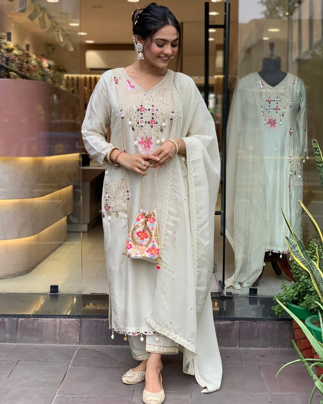 white floral kurti,white embroidery kurti,embroidered white kurta,white kurti set,rayon kurti with pant,white kurti with dupatta,sequence work kurti,white ethnic wear,floral embroidery kurta,party wear white kurti,designer white suit set,white kurta for women,white festival outfit,rayon embroidered kurti,white kurti with kodi work,elegant white outfit,front embroidery kurta,stylish white kurti,lace dupatta set,white kurti with chinnon dupatta,white kurti with pocket,three piece white suit,kodi work kurti se