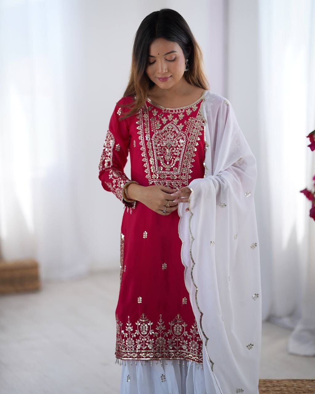 Shimmer Silk Sharara Set,
Heavy Embroidered Sharara Suit,
Wedding Sharara Dress,
Party Wear Sharara Set,
Full Flair Palazzo Suit,
Sharara Suit with Dupatta,
Sequence Work Kurti Set,
Embroidered Kurti Sharara,
Sharara Set for Women,
Shimmer Silk Dupatta Set,
Dupatta with Moti Work,
Lace Border Dupatta Suit,
Luxury Indian Ethnic Wear,
Sharara Kurti Dupatta Combo,
Designer Sharara Outfit,
Evening Wear Sharara Set,
Bridal Sharara Suit,
Heavy Work Indian Suit,
Fully Stitched Sharara Set,
Indian Wedding Guest Dre