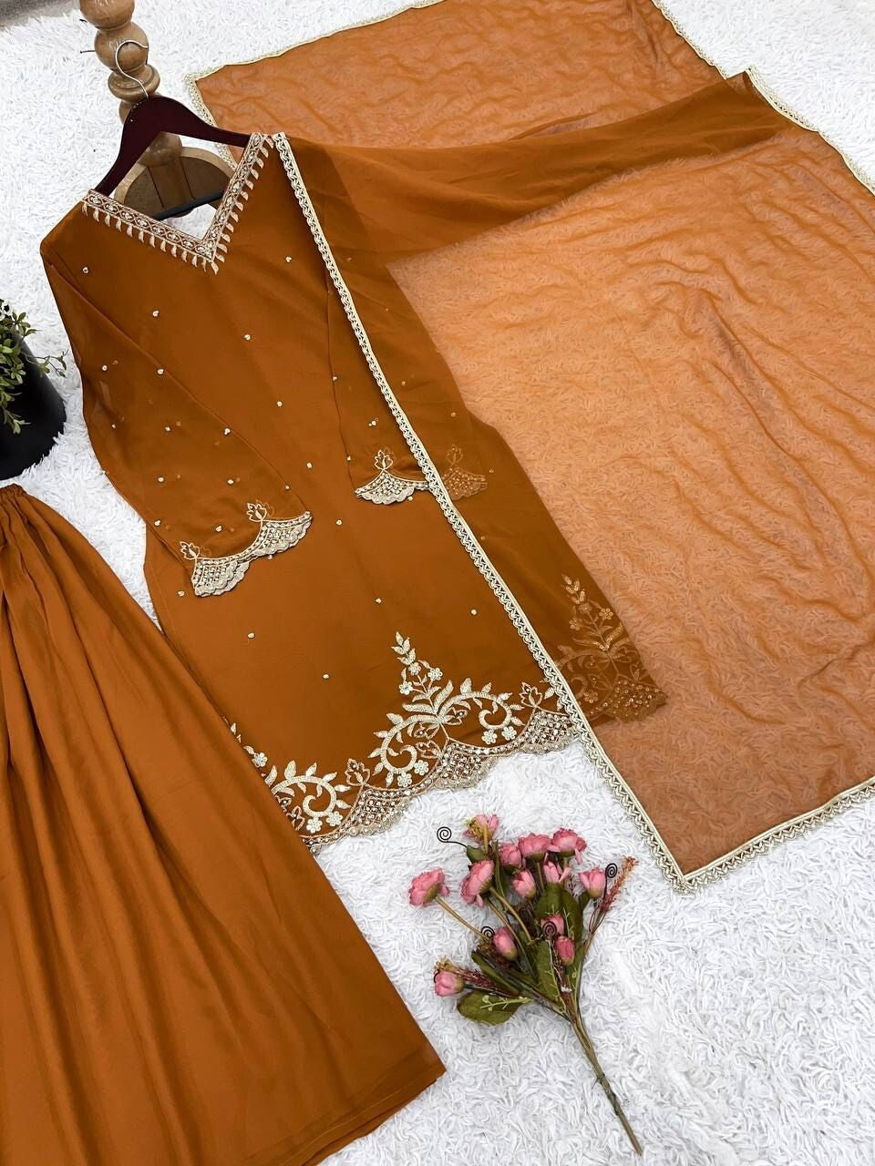 Indian Salwar Kameez Pakistani Wedding Party Dress Wear Bollywood Suit Palazzo