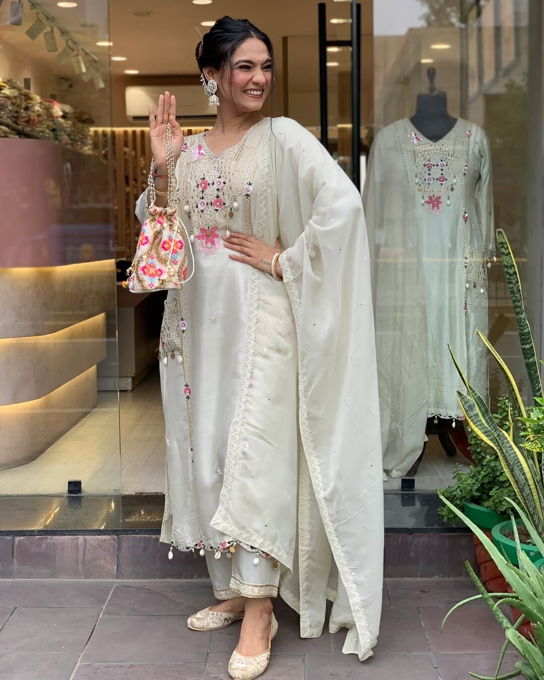 white floral kurti,white embroidery kurti,embroidered white kurta,white kurti set,rayon kurti with pant,white kurti with dupatta,sequence work kurti,white ethnic wear,floral embroidery kurta,party wear white kurti,designer white suit set,white kurta for women,white festival outfit,rayon embroidered kurti,white kurti with kodi work,elegant white outfit,front embroidery kurta,stylish white kurti,lace dupatta set,white kurti with chinnon dupatta,white kurti with pocket,three piece white suit,kodi work kurti se