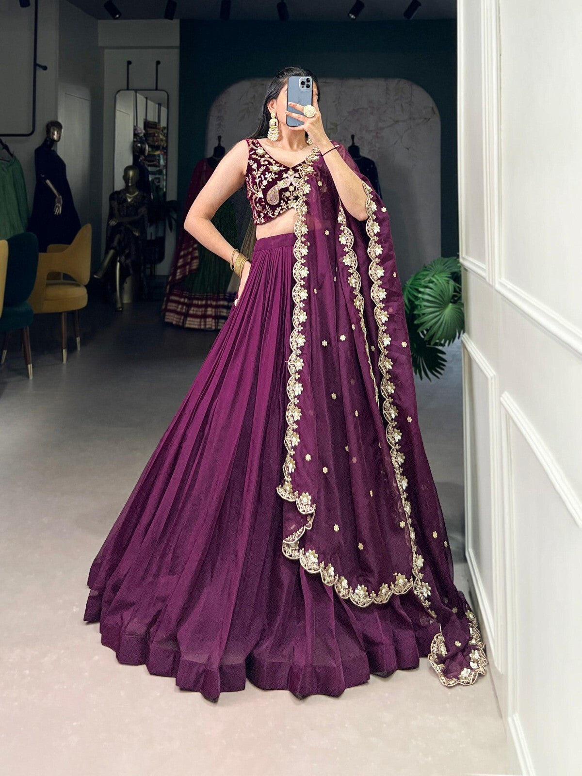 Slub Silk Lehenga Choli,
Designer Wedding Lehenga Set,
Zari and Sequins Work Lehenga,
Chinnon Dupatta Lehenga Set,
Silk Blouse Lehenga Set,
Indian Bridal Lehenga Choli,
Party Wear Lehenga Outfit,
Stitched Lehenga for Women,
Handmade Indian Lehenga,
Traditional Lehenga Choli Set,
Festive Wear Lehenga Dress,
Elegant Embroidered Lehenga,
Ready to Wear Lehenga Choli,
Lehenga for Special Occasions,
Bollywood Style Lehenga Set,
