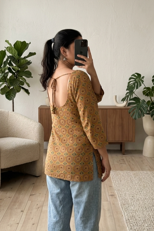 Stylish Cotton Printed Short Kurti for Casual & Office Wear