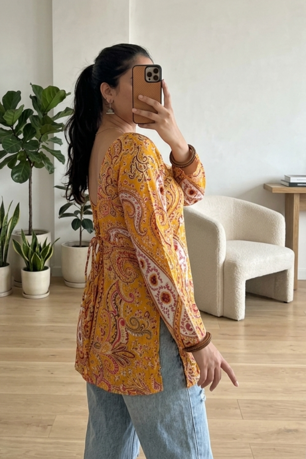 Floral Print Cotton Short Kurti – Comfortable Daily Wear