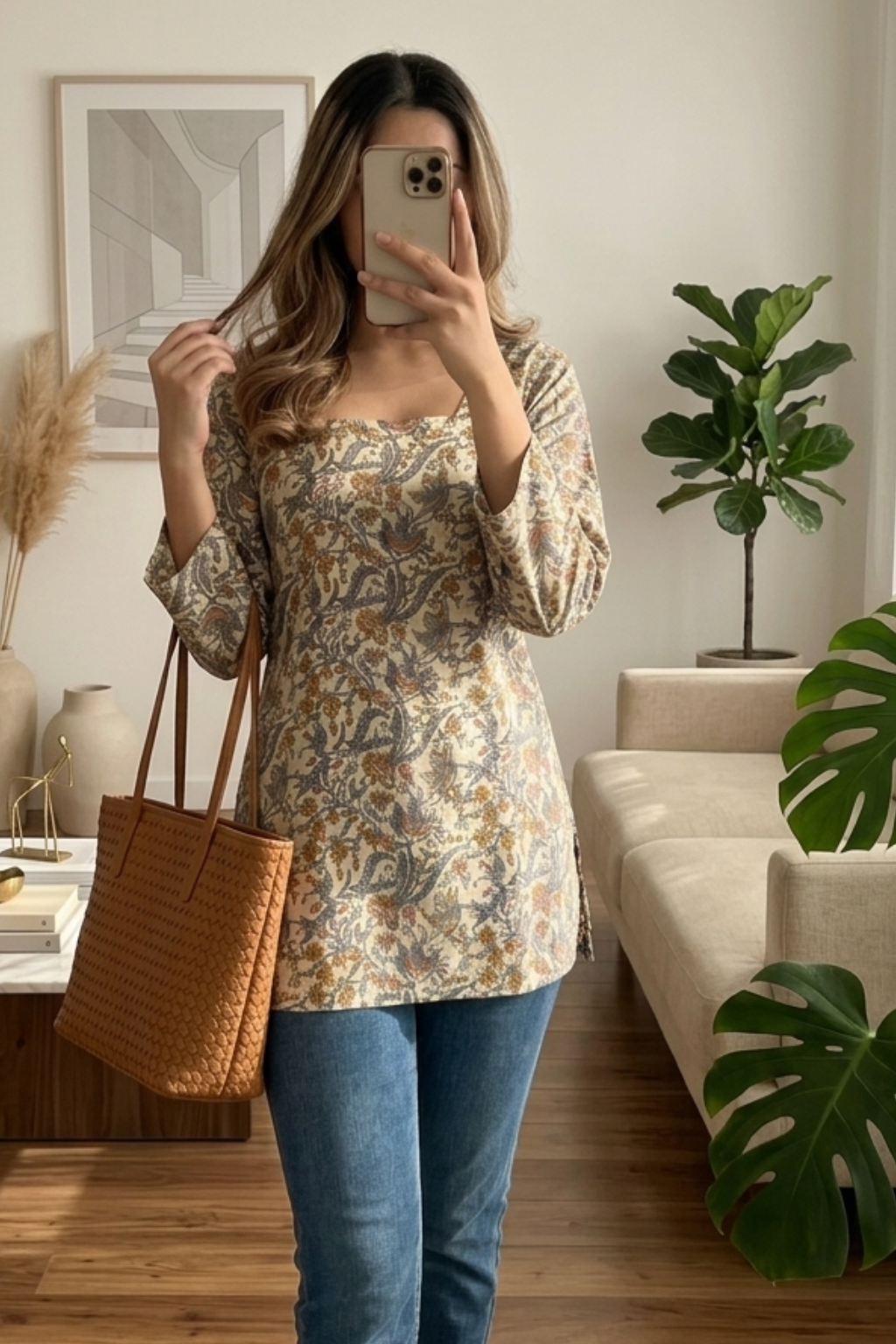 Elegant Cotton Printed Short Kurti for Women