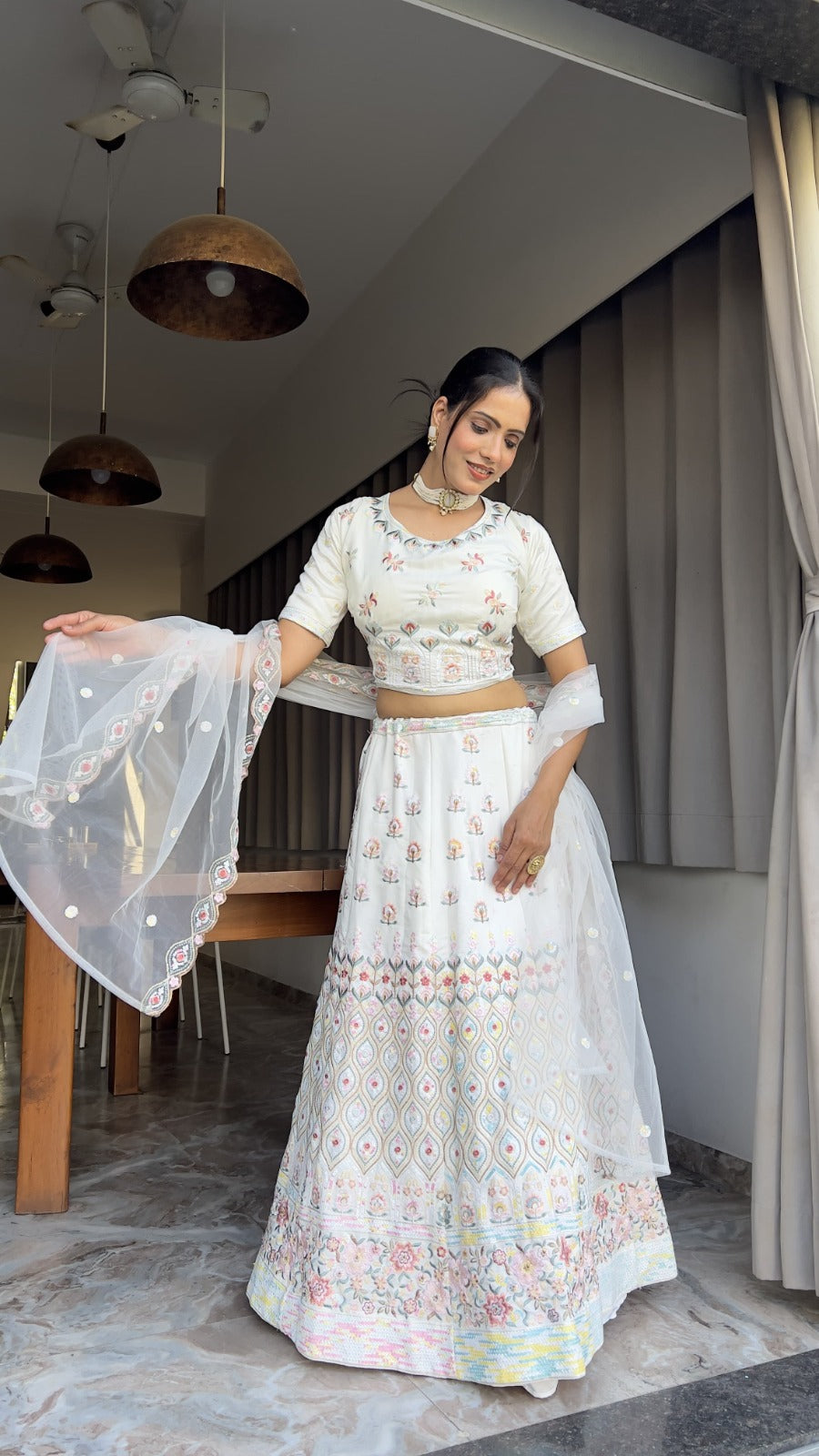 Premium Lehenga with Sequins & Net Dupatta