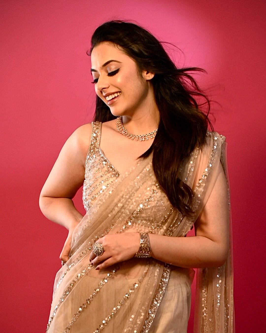 Heavy Organza Saree with Embroidered Zari Work Blouse