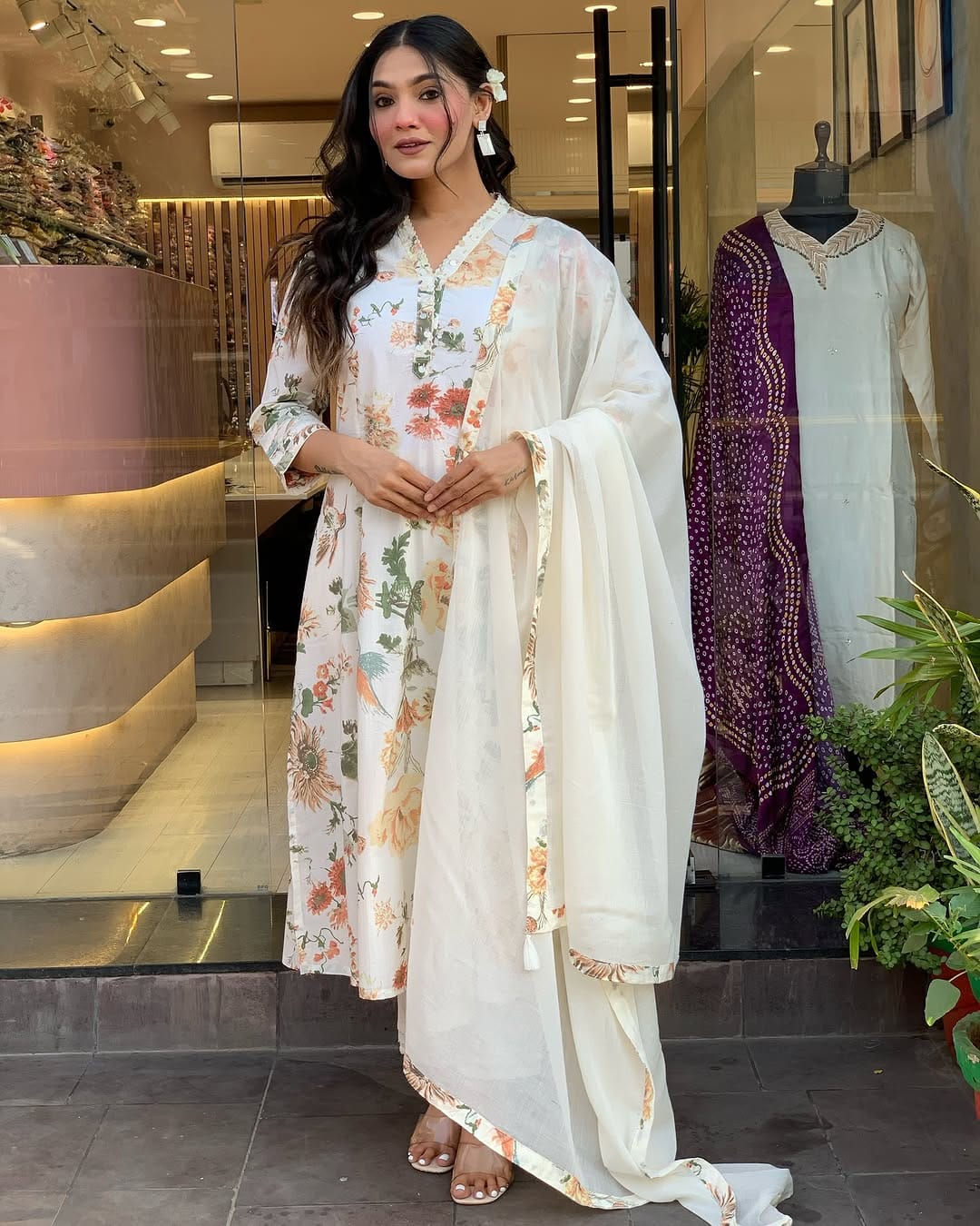 mughal block print kurti,digital print kurta set,three piece cotton suit,premium mul cotton kurti,designer kurti pant set,v neck yoke kurta,set with dupatta and pant,mul cotton suit set,floral printed kurti,ethnic wear for women,summer cotton kurti set,traditional kurta pant set,block printed ethnic wear,soft cotton kurti,mulmul cotton dress,kurti with printed dupatta,ready to wear ethnic set,indian kurti for women,stylish casual kurti set,floral yoke kurti,hand block print suit,premium digital print kurta,