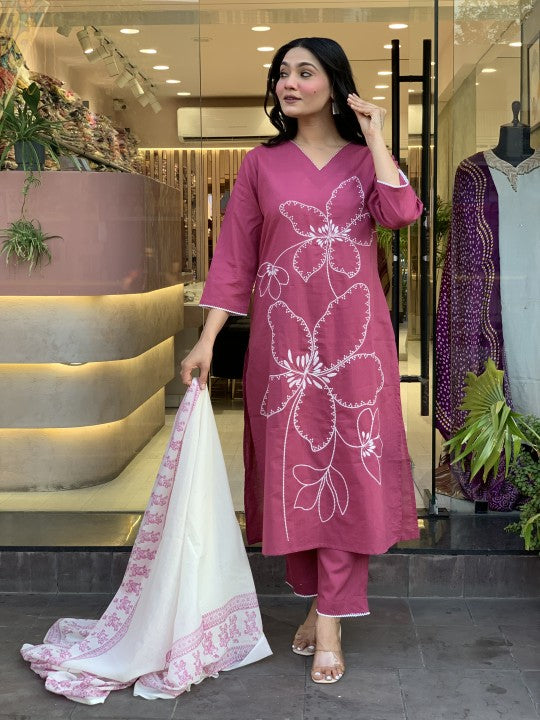 Traditional Design Long Kurti Pant with Dupatta