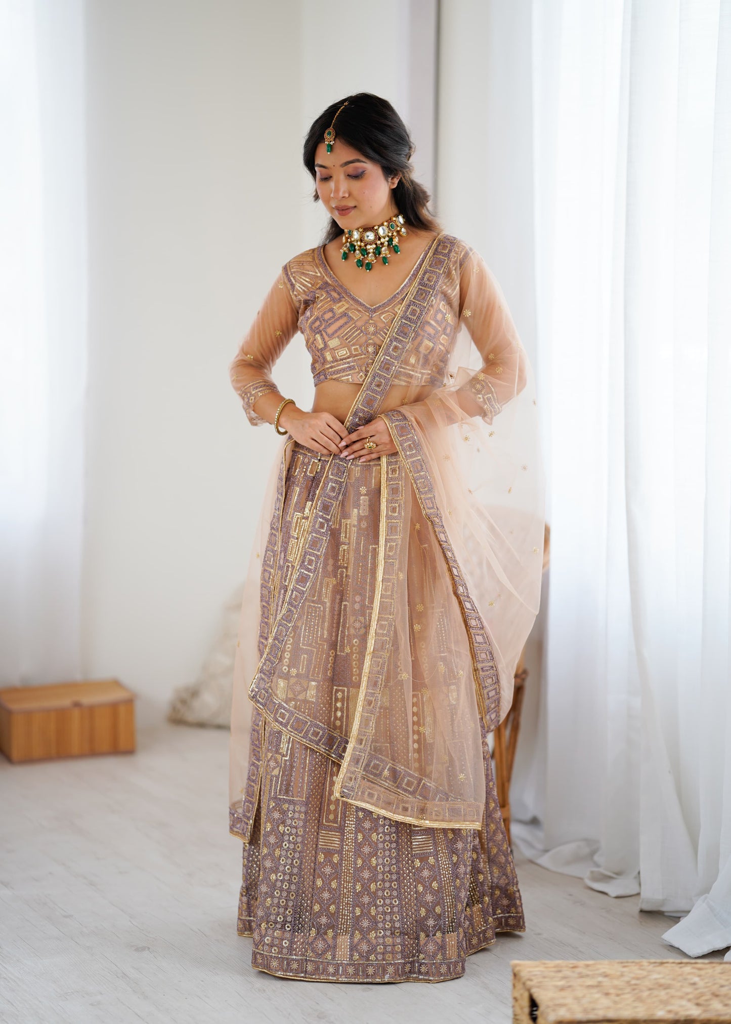 Soft Net Lehenga with Designer Look Blouse