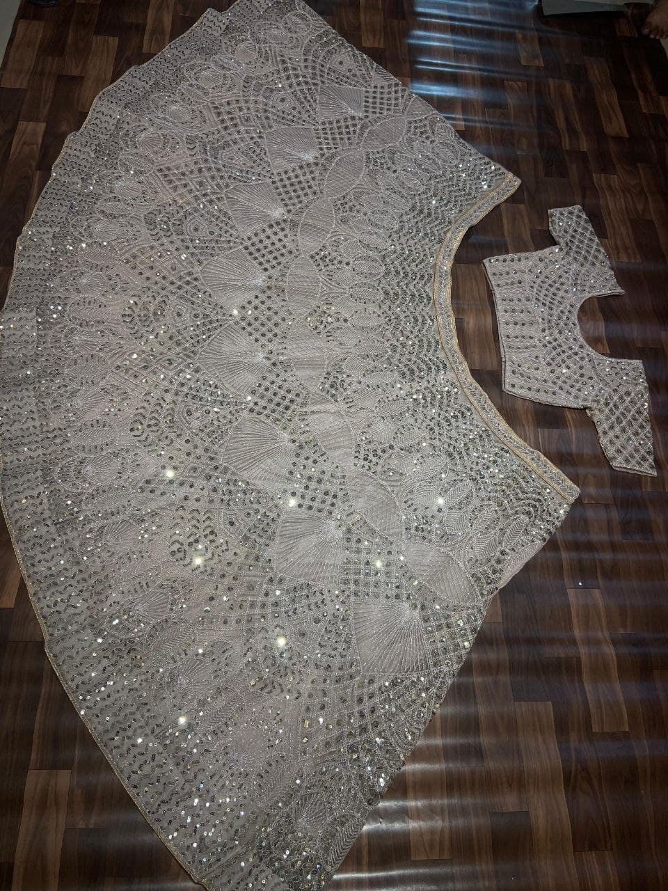 Designer Net Lehenga with Sequin Finish Dupatta