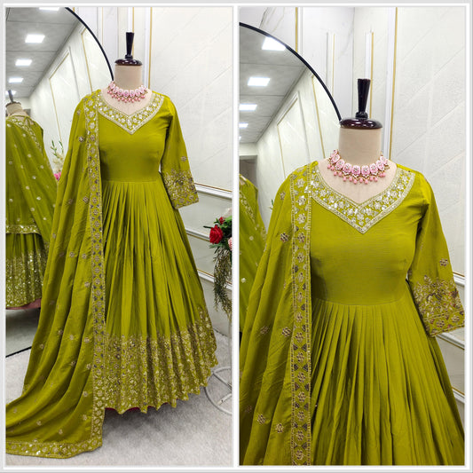 Green Anarkali Suit women