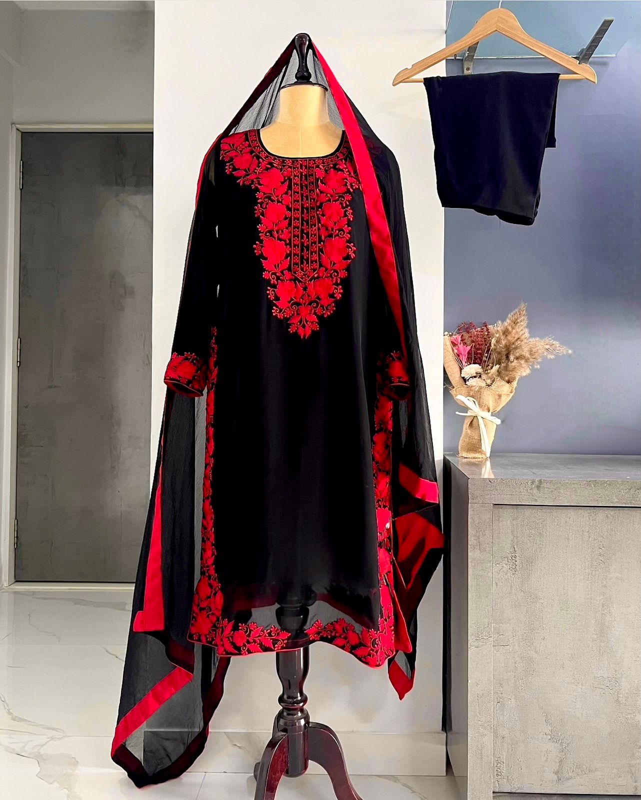 Heavy Pure Viscose Velvet With Embroidery Work Salwar Kameez