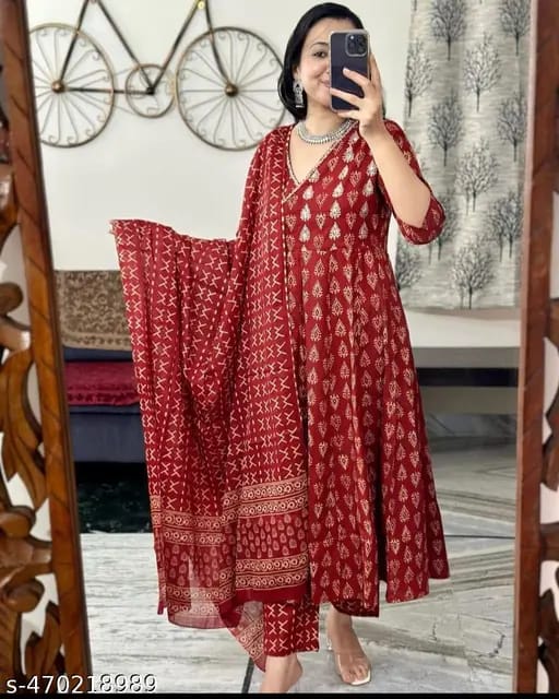 purple anarkali gown,purple angrakha kurti,cotton anarkali kurti,sanganeri print kurti,traditional angrakha dress,anarkali kurti set,jaipuri print gown,purple ethnic gown,block print anarkali,adda work kurti,flared cotton gown,kurti with dupatta set,ethnic wear for women,purple festive dress,boho indian kurti,long flare kurti set,desi angrakha kurti,anarkali with side tie up,women cotton suit set,printed gown style kurti,3 piece anarkali set,purple kurti pant set,sleeve 3/4 kurti,purple traditional wear,cas