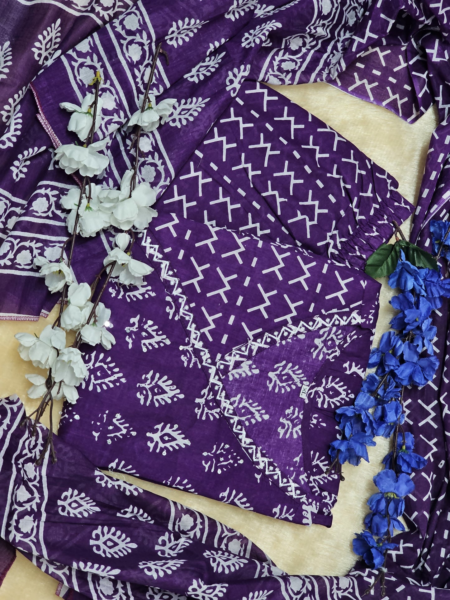 purple anarkali gown,purple angrakha kurti,cotton anarkali kurti,sanganeri print kurti,traditional angrakha dress,anarkali kurti set,jaipuri print gown,purple ethnic gown,block print anarkali,adda work kurti,flared cotton gown,kurti with dupatta set,ethnic wear for women,purple festive dress,boho indian kurti,long flare kurti set,desi angrakha kurti,anarkali with side tie up,women cotton suit set,printed gown style kurti,3 piece anarkali set,purple kurti pant set,sleeve 3/4 kurti,purple traditional wear,cas