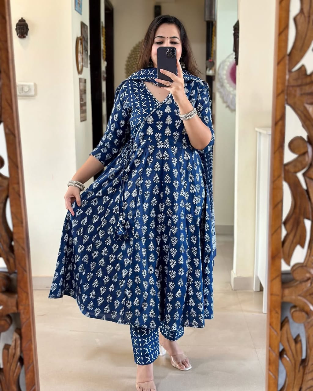 purple anarkali gown,purple angrakha kurti,cotton anarkali kurti,sanganeri print kurti,traditional angrakha dress,anarkali kurti set,jaipuri print gown,purple ethnic gown,block print anarkali,adda work kurti,flared cotton gown,kurti with dupatta set,ethnic wear for women,purple festive dress,boho indian kurti,long flare kurti set,desi angrakha kurti,anarkali with side tie up,women cotton suit set,printed gown style kurti,3 piece anarkali set,purple kurti pant set,sleeve 3/4 kurti,purple traditional wear,cas