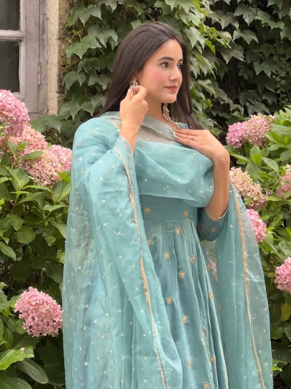 Women Bollywood Tunic Kurti Pant Dupatta Designer Set