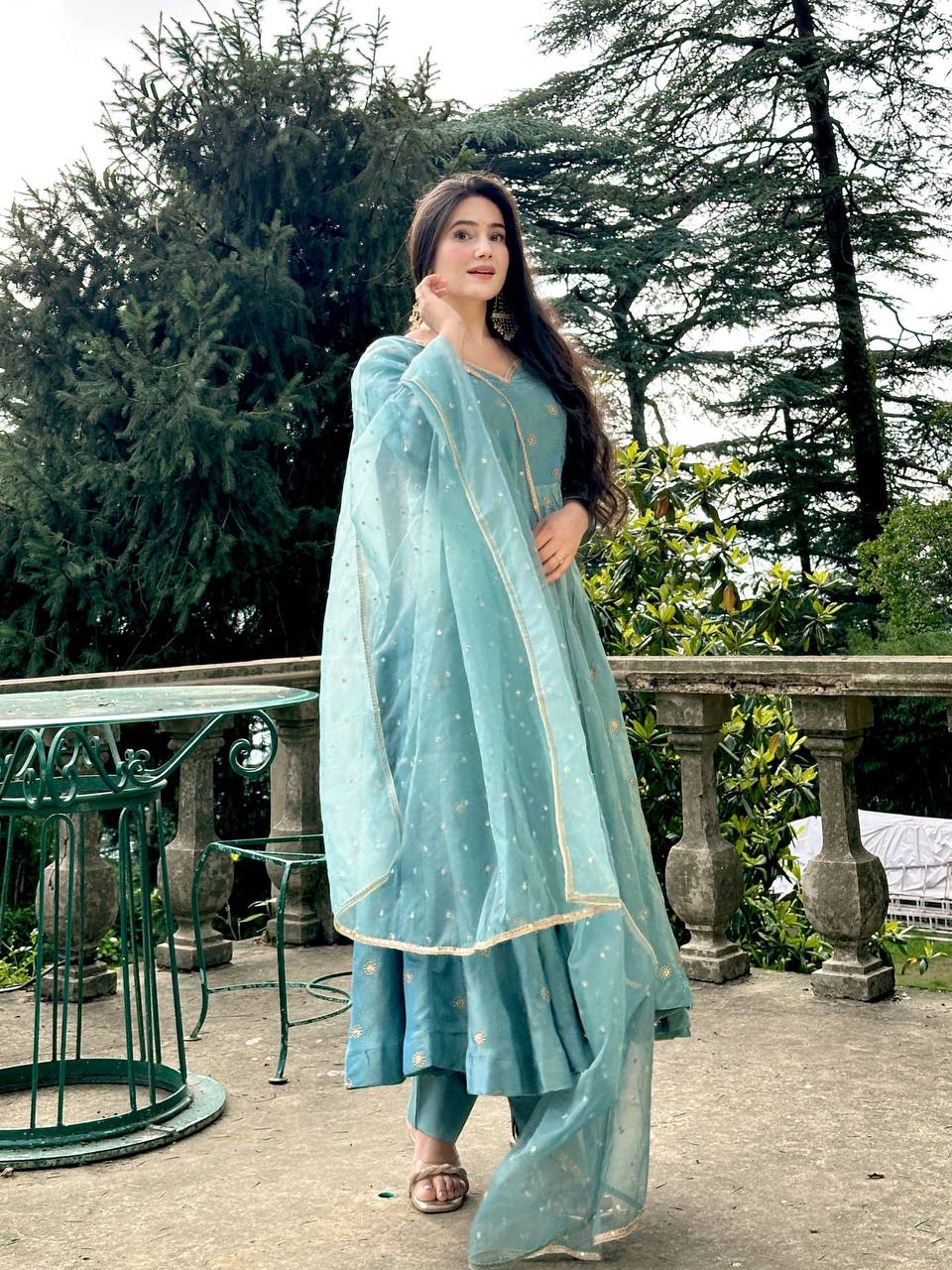 Women Bollywood Tunic Kurti Pant Dupatta Designer Set