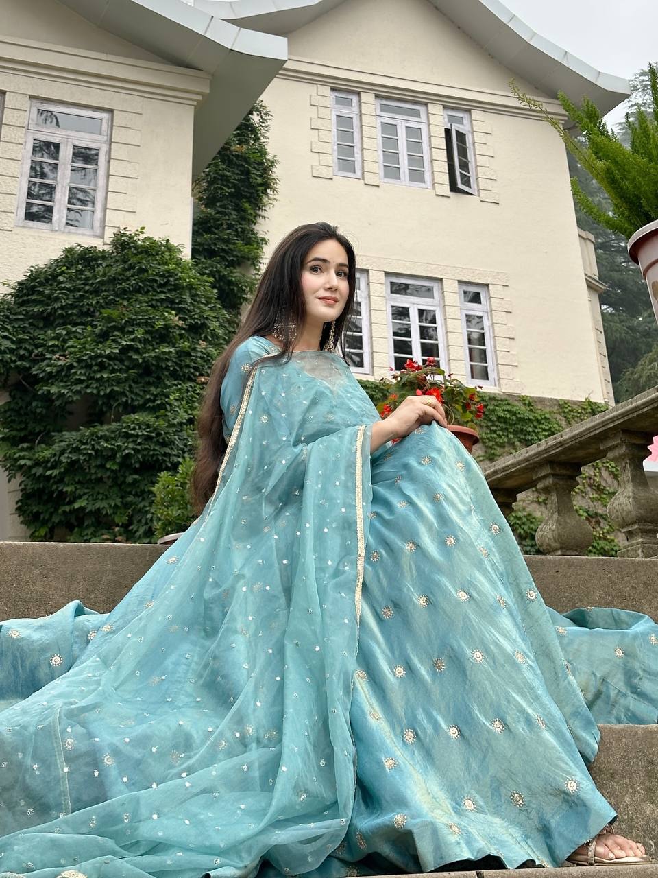 Women Bollywood Tunic Kurti Pant Dupatta Designer Set