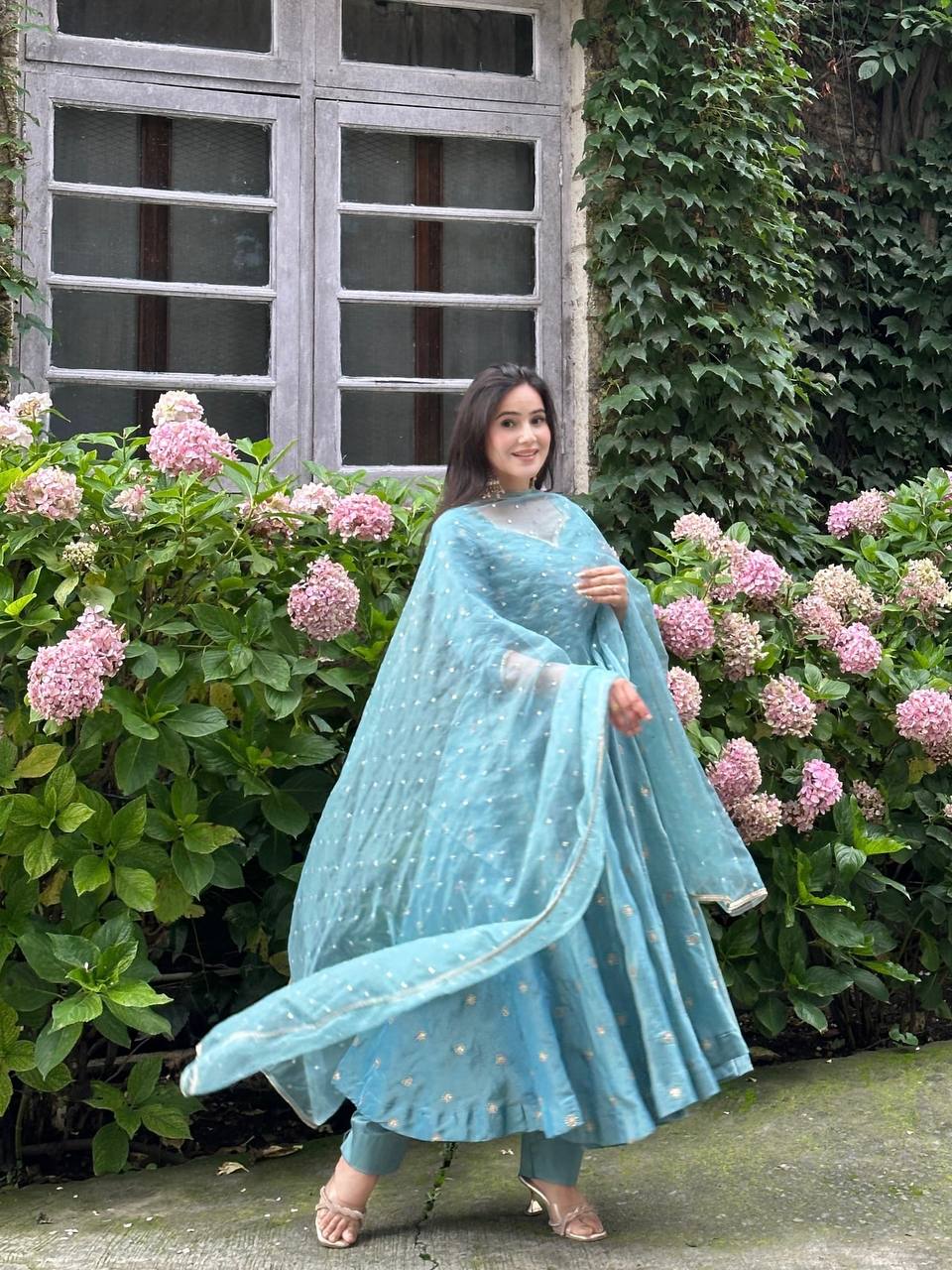 Women Bollywood Tunic Kurti Pant Dupatta Designer Set