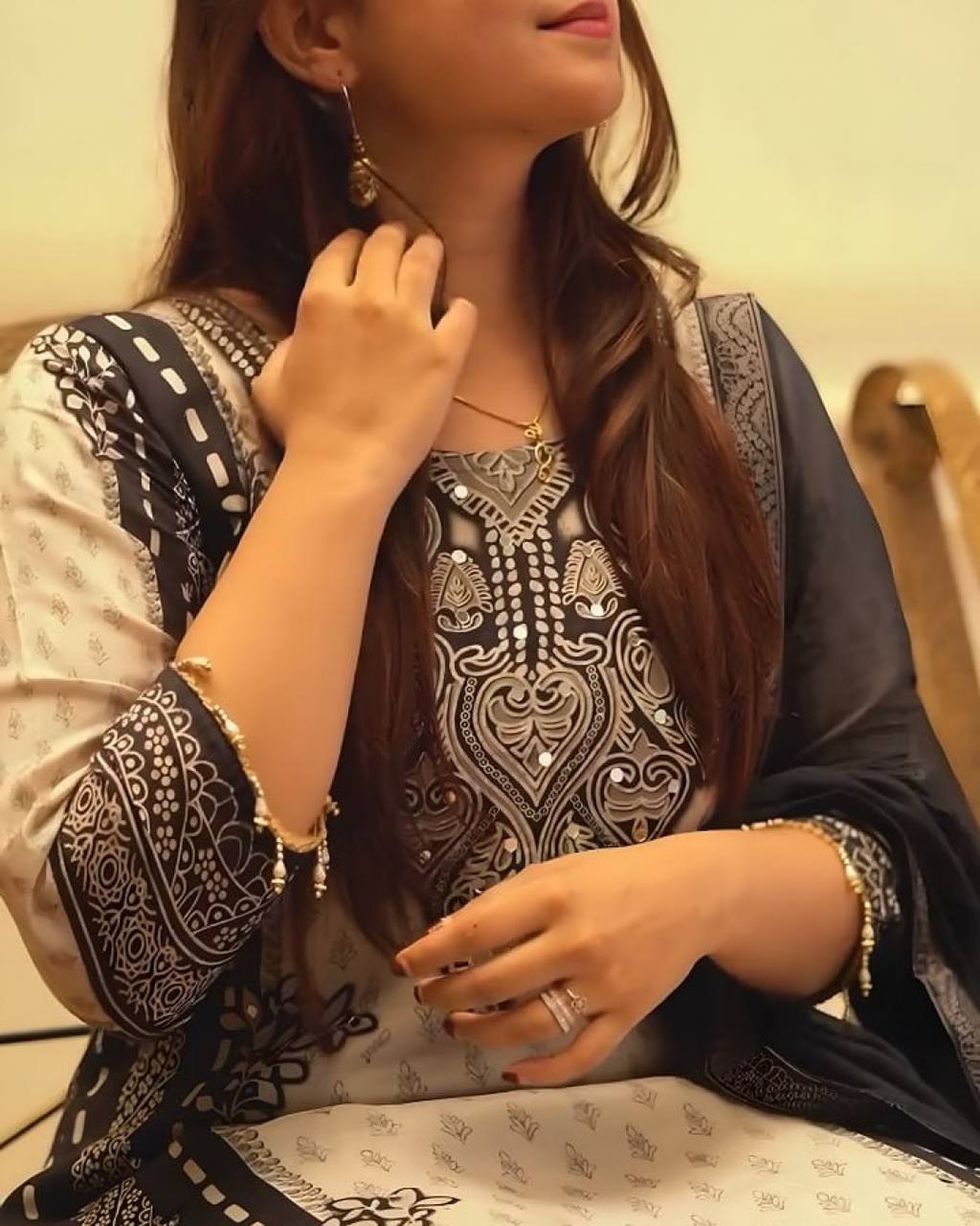 Solid Designer Long Salwar Kameez