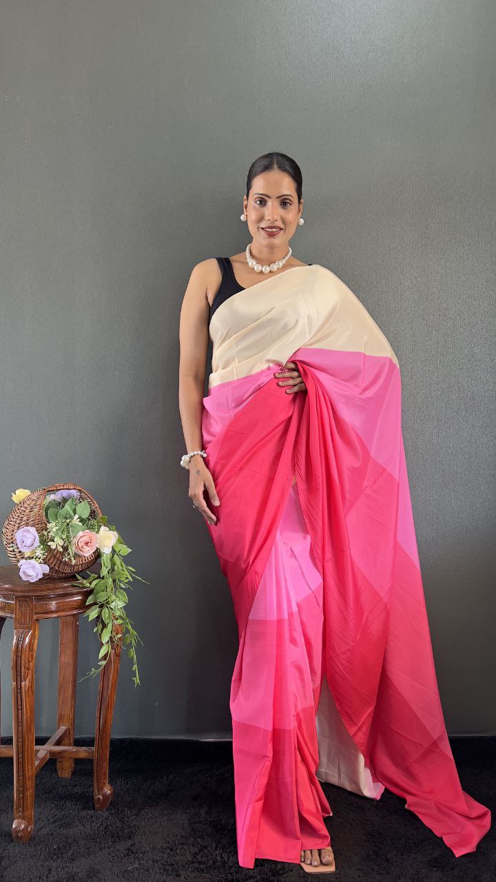 Silk Blend Saree with Ethnic detailing Ideal for haldi