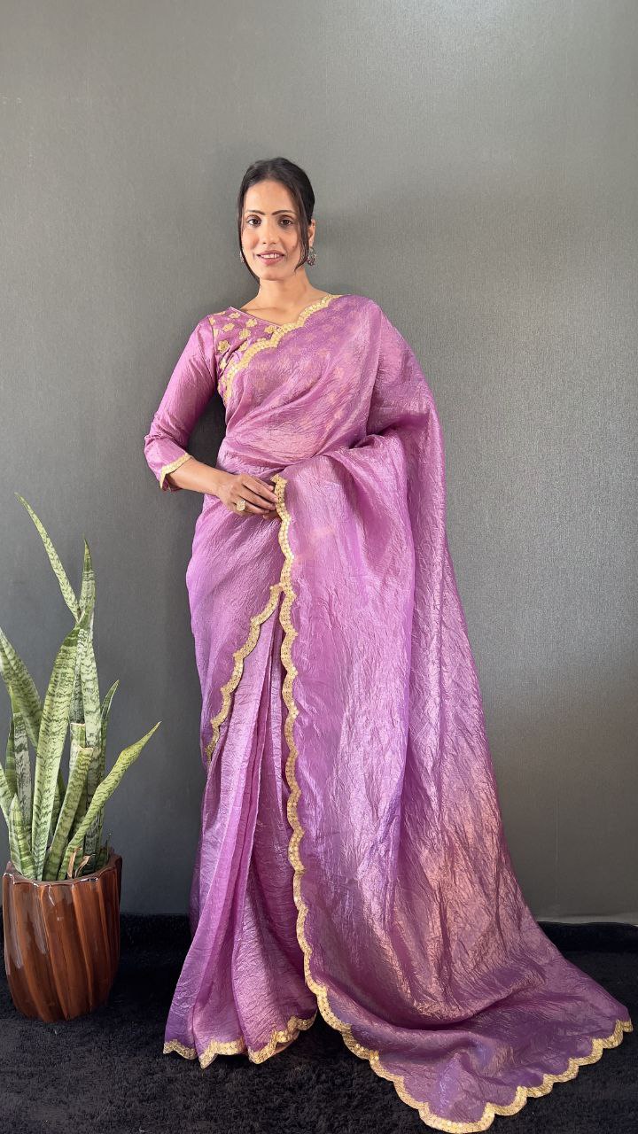Silk Saree with Zari Detailing elegance and royal touch.
