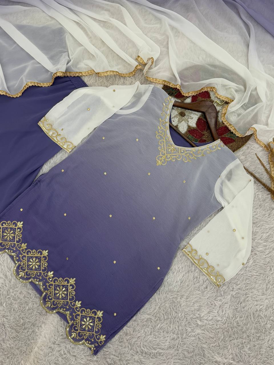 Embroidered Salwar Kameez with Dupatta