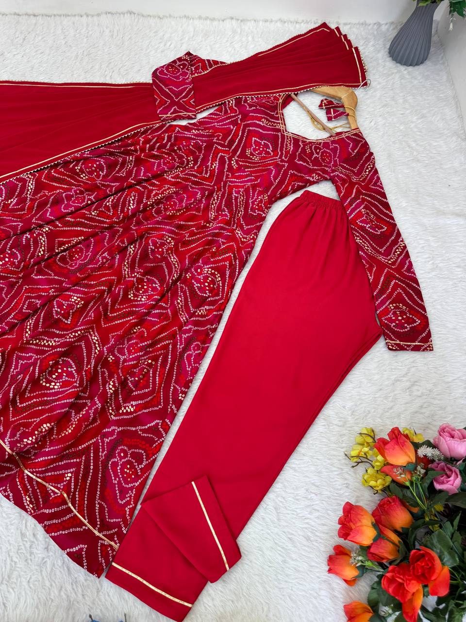 Cotton Anarkali Suit for Women for Wedding
