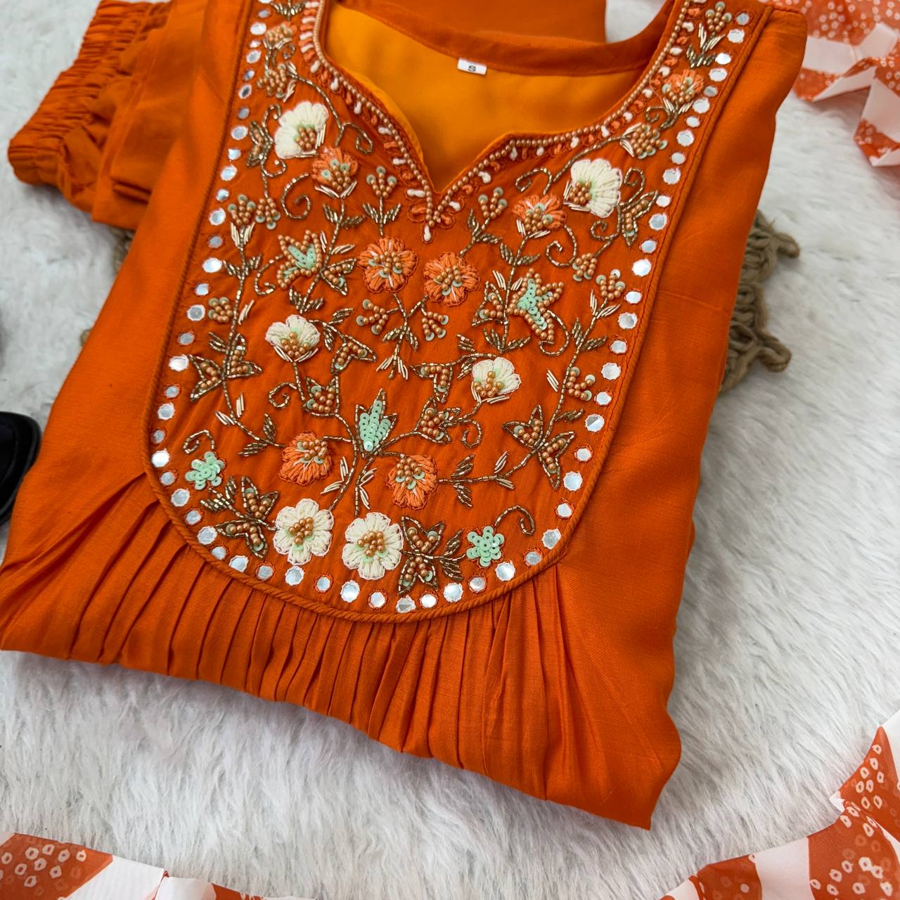 Chevron Printed Cotton Salwar Kameez with Dupatta