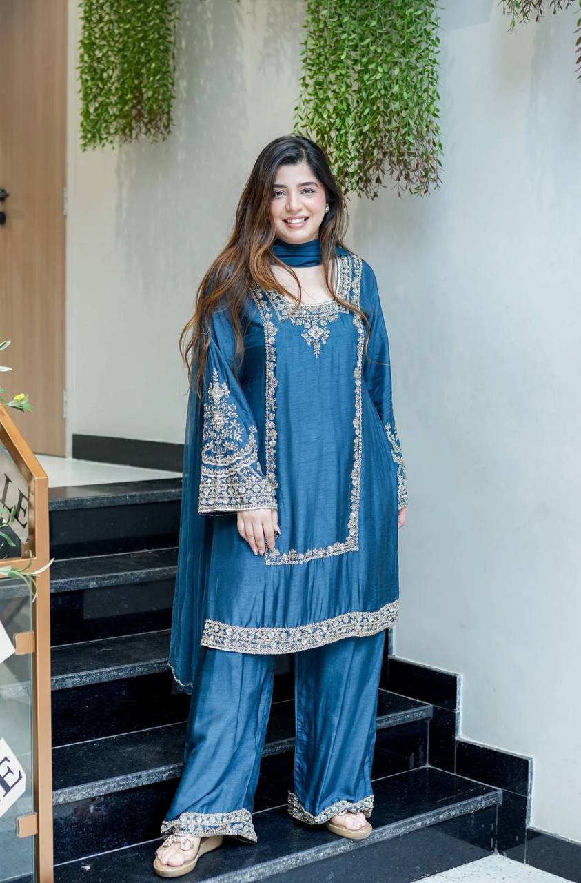 Premium Embroidered Salwar Kameez with Dupatta