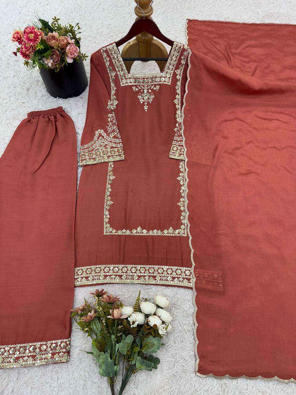 Premium Embroidered Salwar Kameez with Dupatta