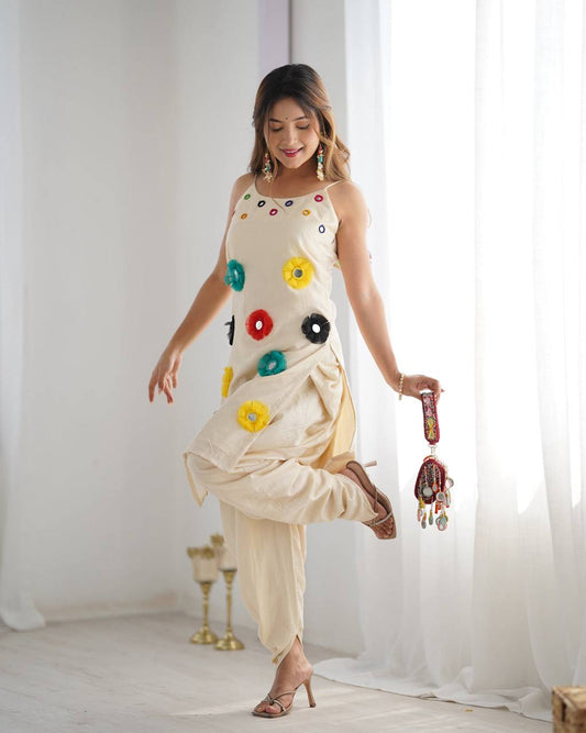 White Patiala kurti Set