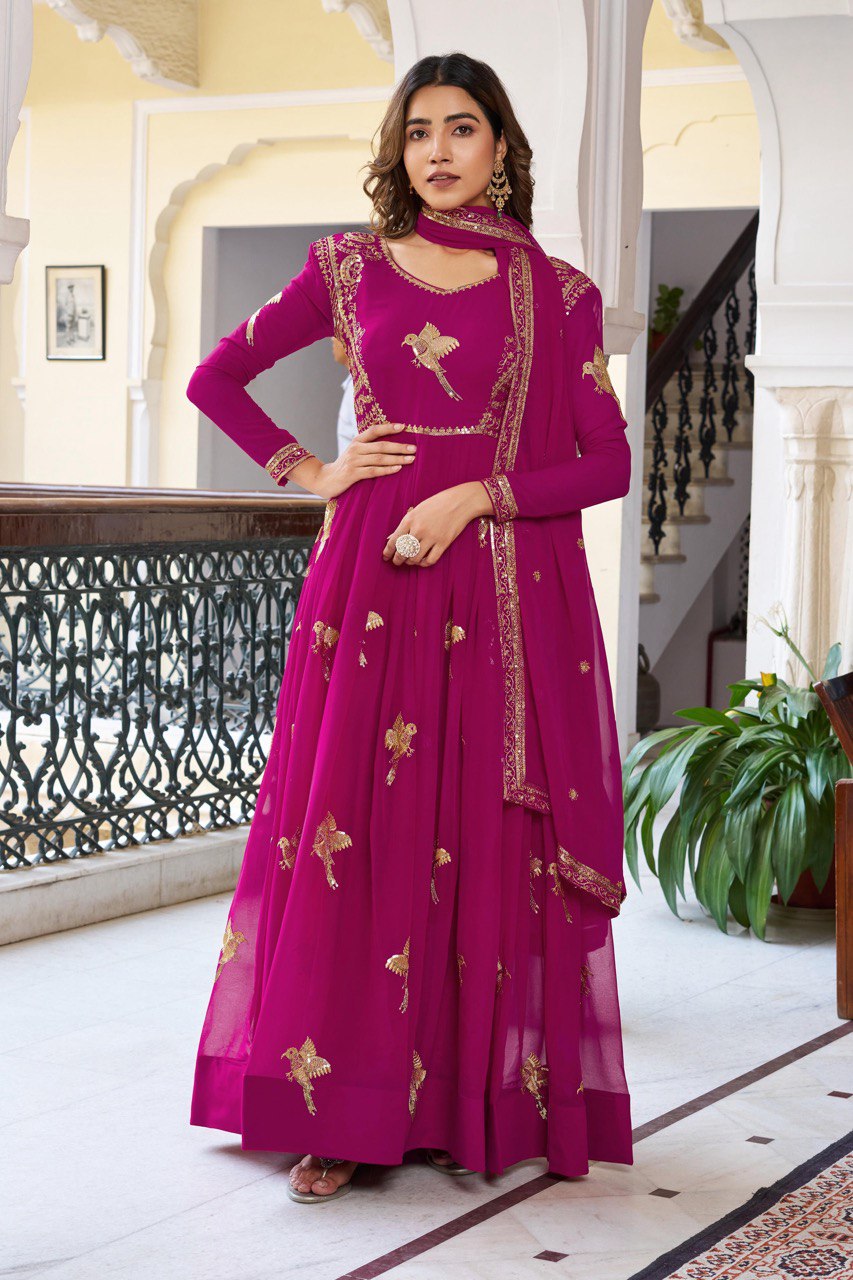 Anarkali style salwar kameez for festive look