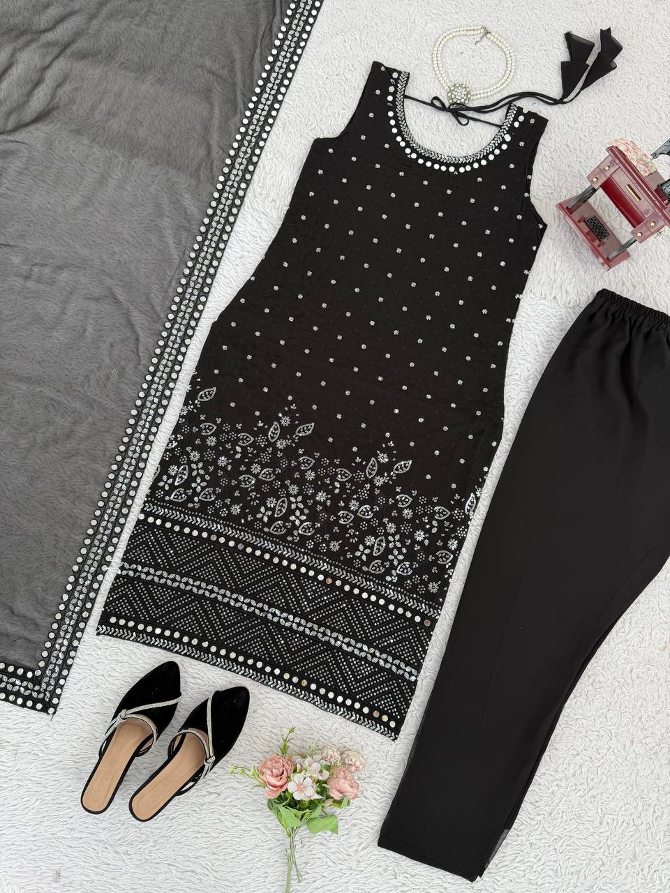 Black salwar Kameez Readymade