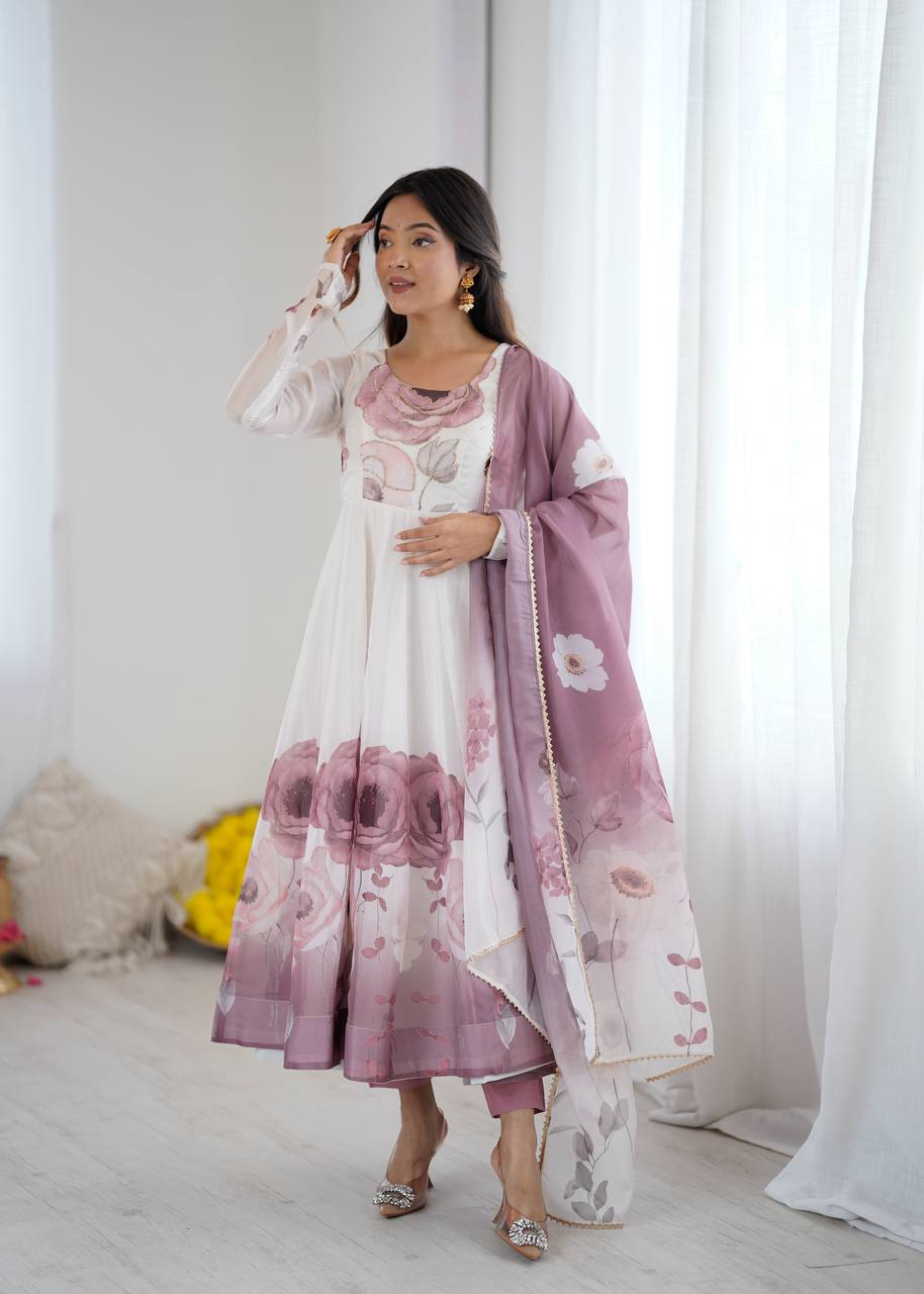 Traditional Indian salwar kameez with dupatta