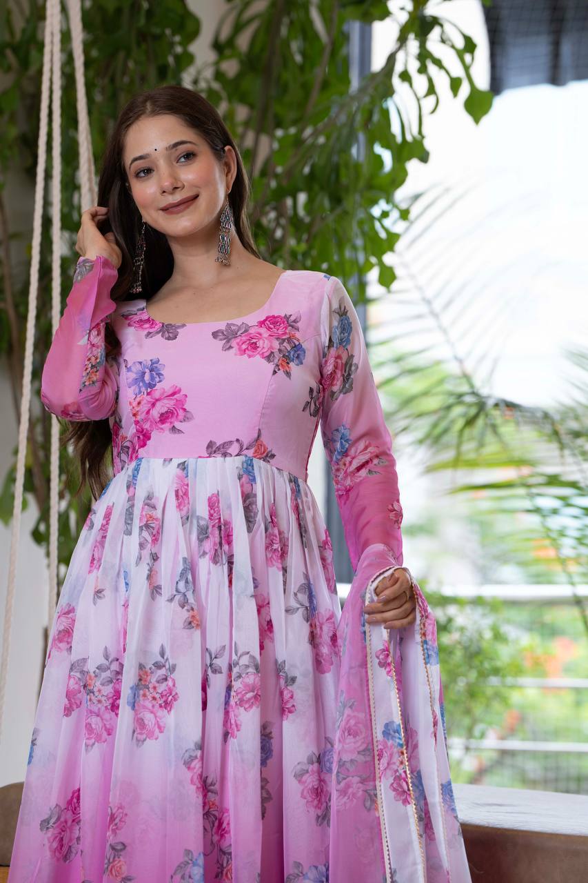 Traditional Indian salwar kameez with dupatta