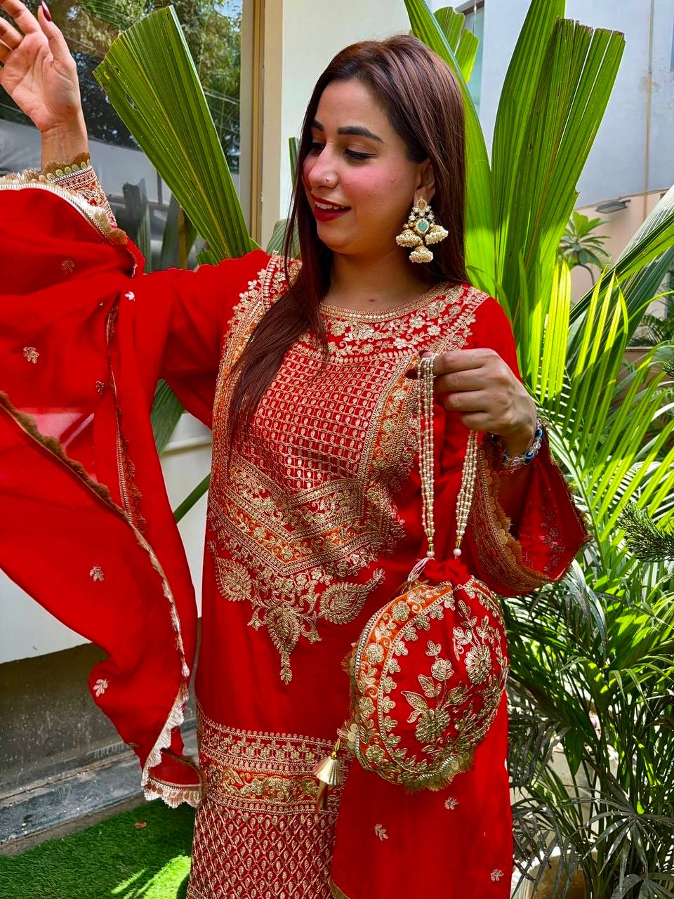 Latest fashion georgette Anarkali gown design