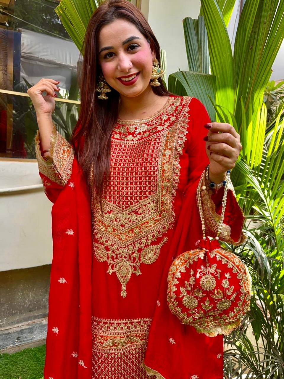 Latest fashion georgette Anarkali gown design