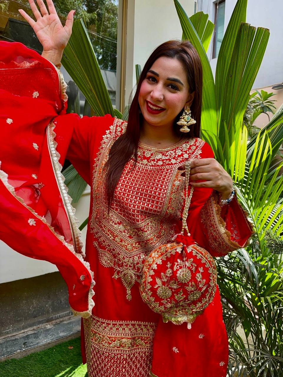 Latest fashion georgette Anarkali gown design