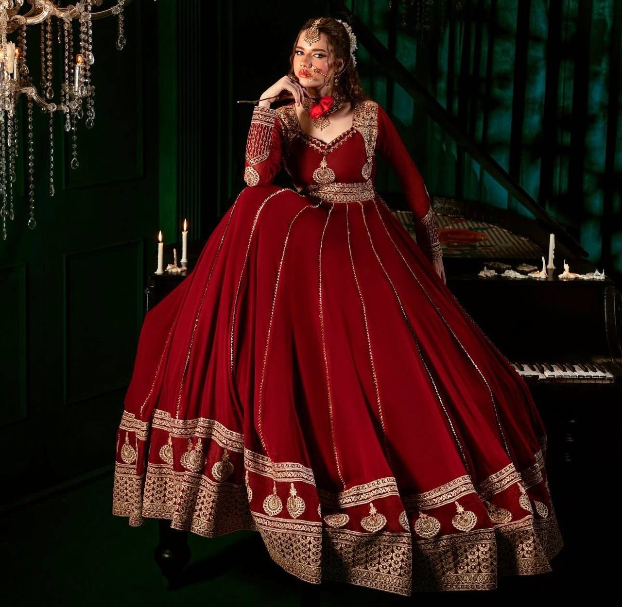 Latest designer Anarkali kurta for weddings