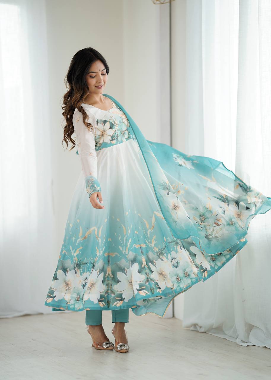 Bollywood inspired Anarkali gown for party wear